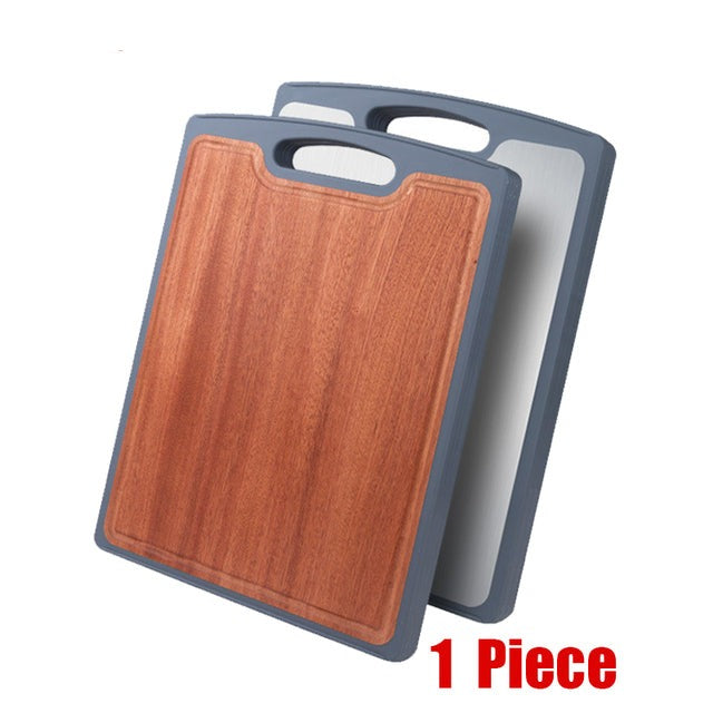 Stainless Steel cutting board double solid wood