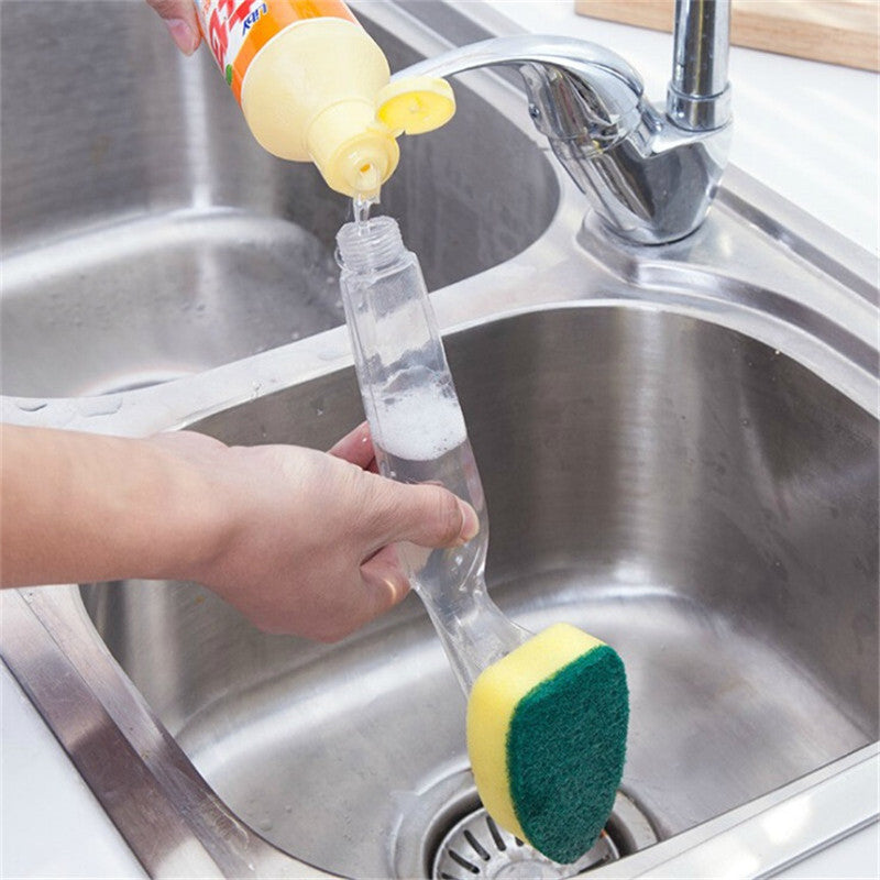 Cleaning Brush Scrubber Soap Dispenser Dish Washing Tool