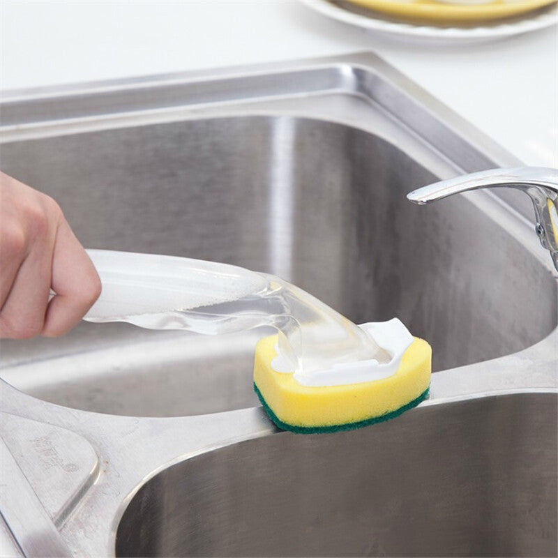 Cleaning Brush Scrubber Soap Dispenser Dish Washing Tool