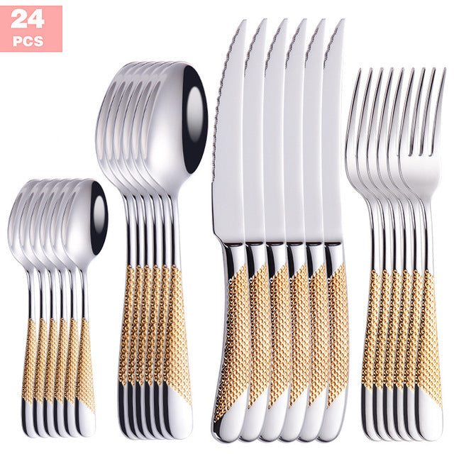 Golden Stainless Steel Cutlery Set