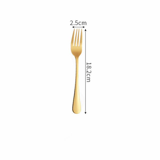 Gold Cutlery Dinner Set