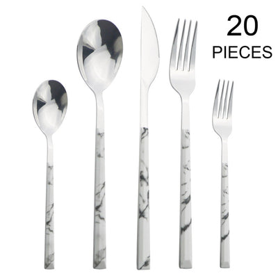 Imitation Wood Handle Cutlery Set
