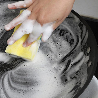 Scrubbing Liquid Detergent Dispenser With Sponge