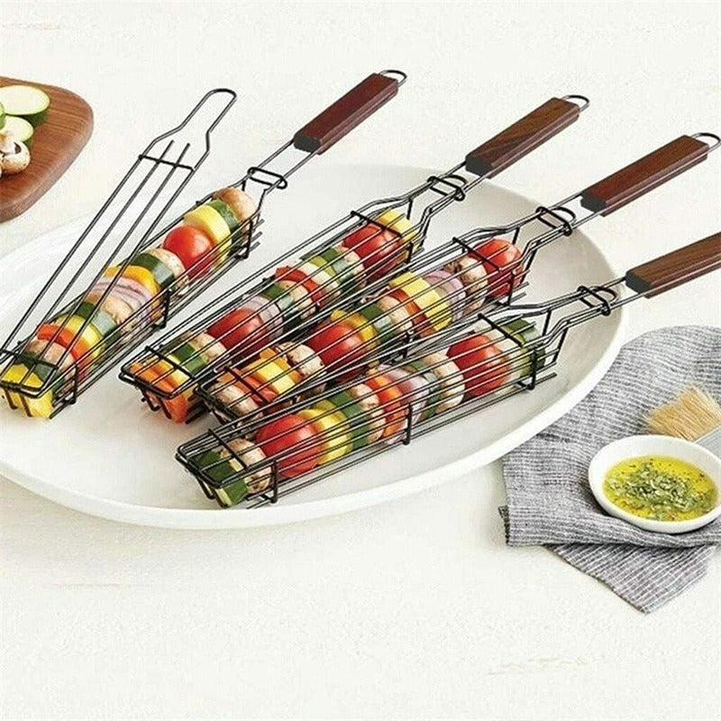 BBQ Portable Non-Stick Grilled Fish Vegetable Grill