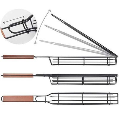 BBQ Portable Non-Stick Grilled Fish Vegetable Grill
