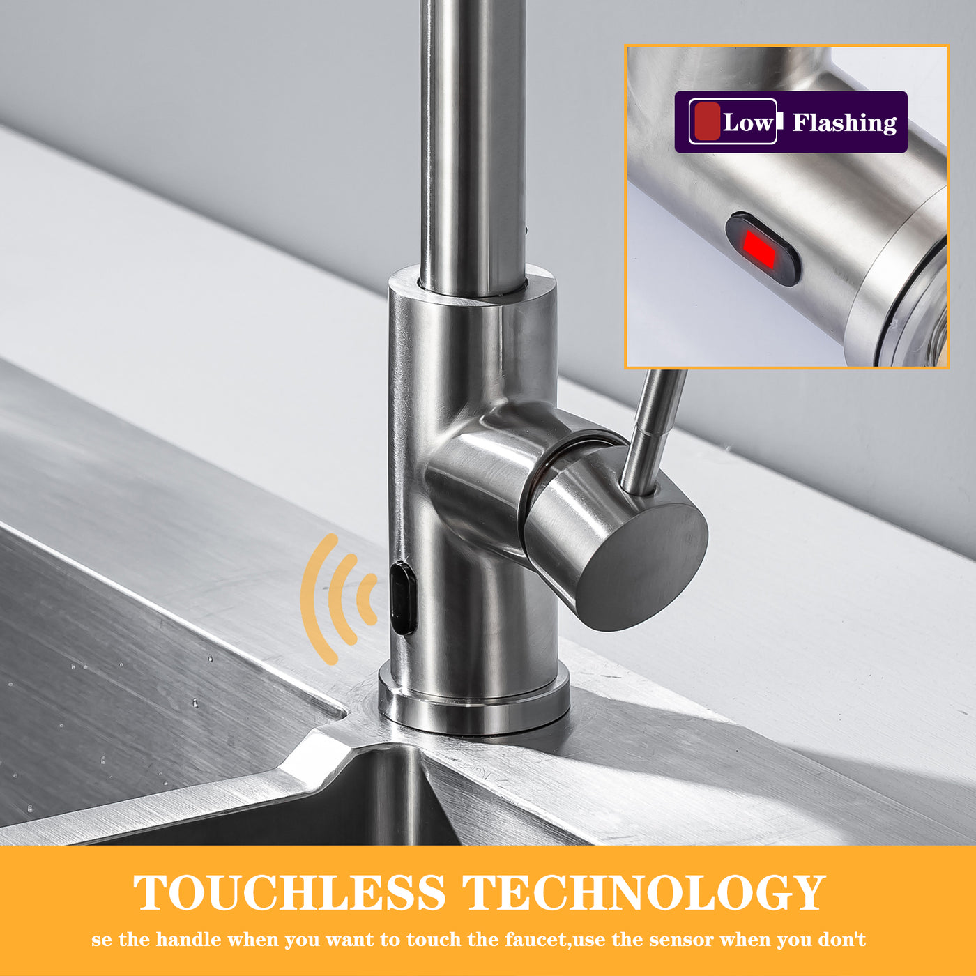 Smart Touchless Kitchen Faucet Water Filter